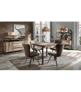 Mesa de jantar Estilo industrial Quadrado Coleção TUAREG