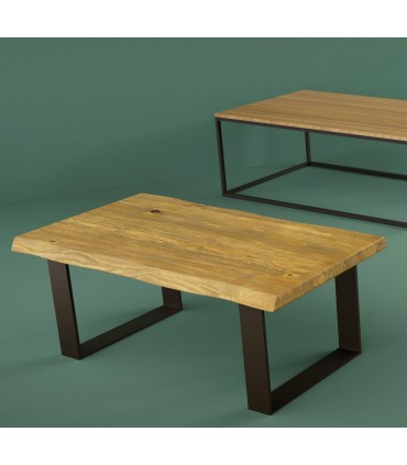 Mesa de centro em madeira e metal PANK