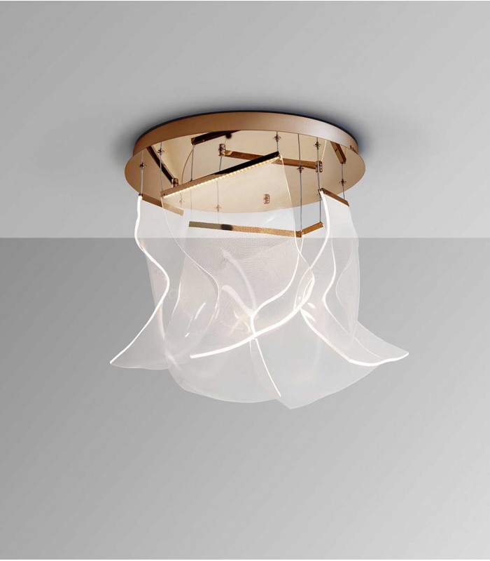 Luminária LED VELOS 5 luzes Rose Gold